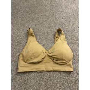 Genie Bra Wireless Bralette Women Large Tan Excellent Seamless Comfort